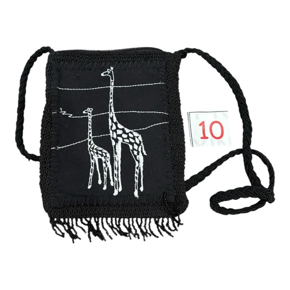 NWOT Black Crossbody Bag with Giraffe Design - Picture 7 of 9